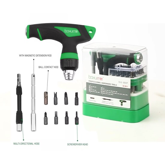 Baku 36 in 1 Multi-Function Magnetic Precision Screwdriver Set Ba-3037 Baku 36 in 1 Multi-Function Magnetic Precision Screwdriver Set Ba-3037